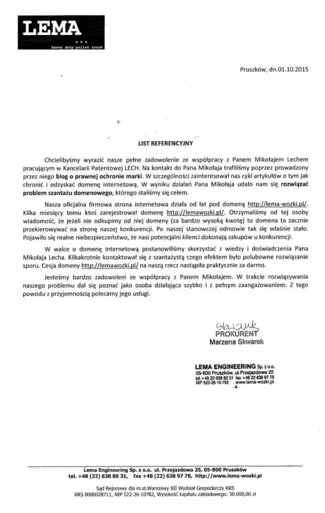 Rejestracja domeny internetowej w&nbsp;Urzędzie Patentowym
