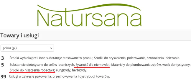 Klasy towarowe w znaku towarowym